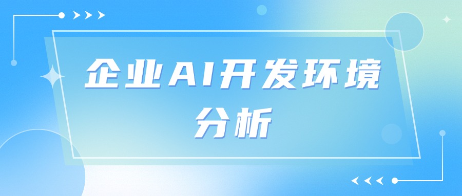企业AI开发环境分析