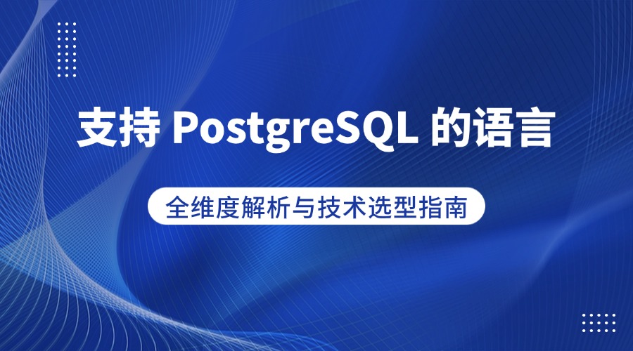 支持 PostgreSQL 的语言：全维度解析与技术选型指南